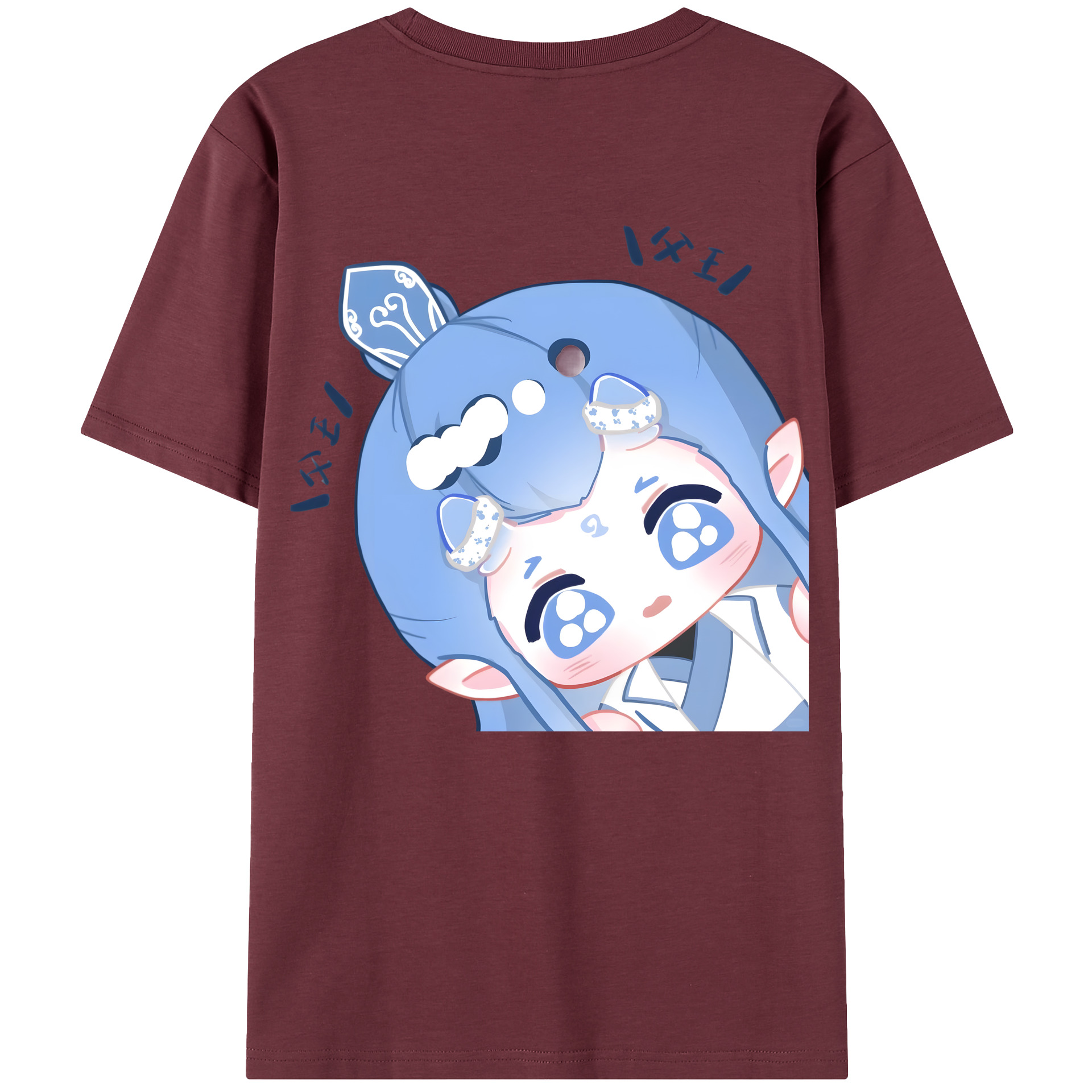 （画像用） Ne Zha 2 ナタ 魔童の大暴れ 綿100％半袖Tシャツ（背面プリント）